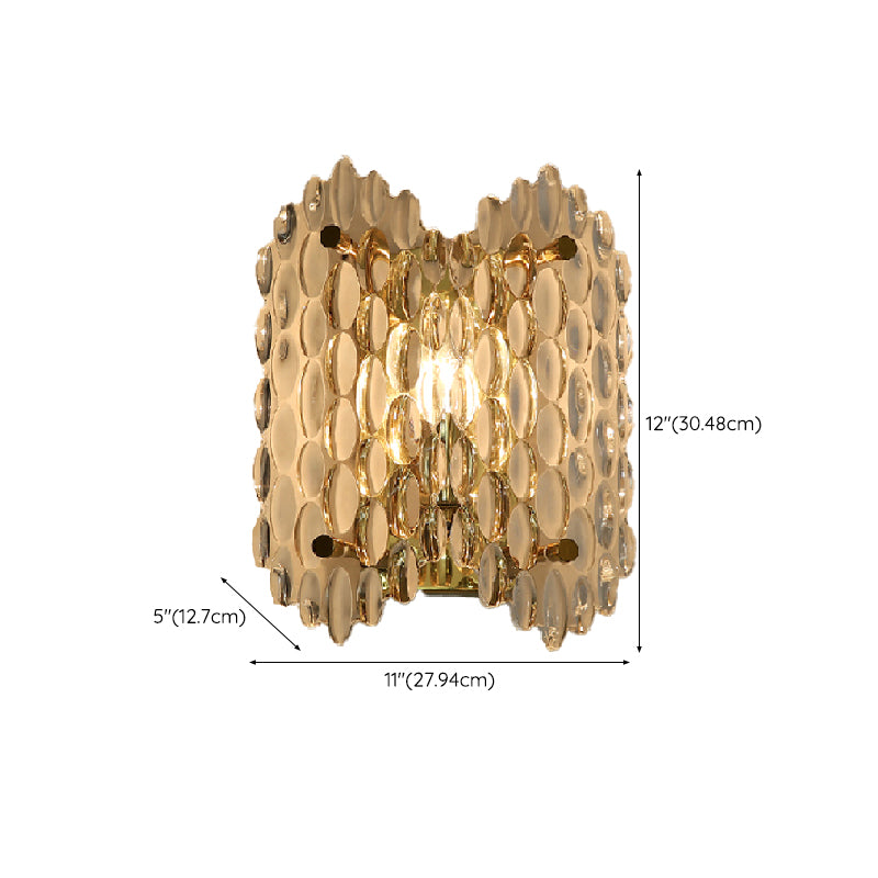Modern Style Wall Light Crystal Sconces in Transparent for Bedroom