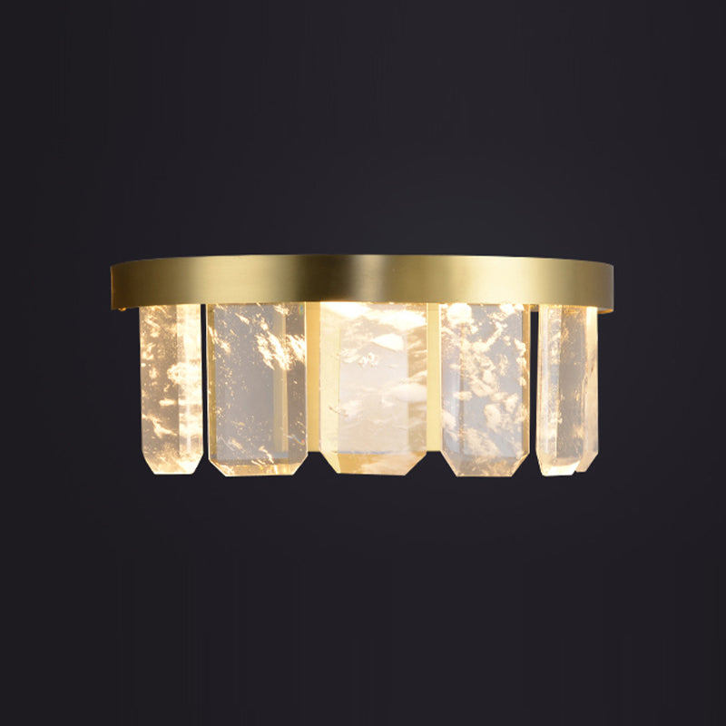 Modern Style Wall Light Crystal 1 Light Sconces in Transparent for Bedroom