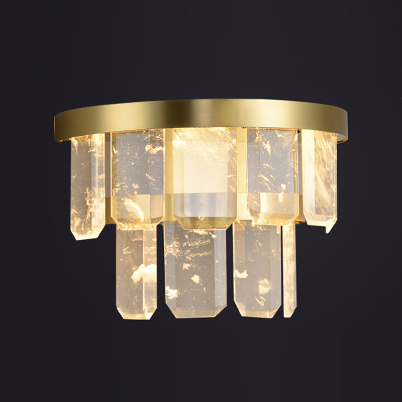 Modern Style Wall Light Crystal 1 Light Sconces in Transparent for Bedroom