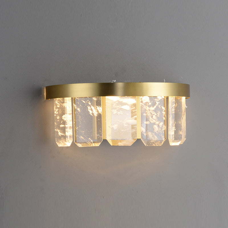 Modern Style Wall Light Crystal 1 Light Sconces in Transparent for Bedroom