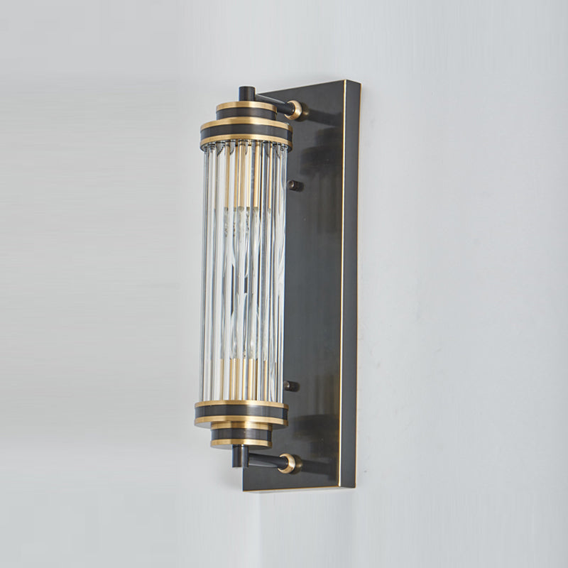 Modern Style Cylinder Shape Wall Light Crystal 2 Light Sconces for Bedroom