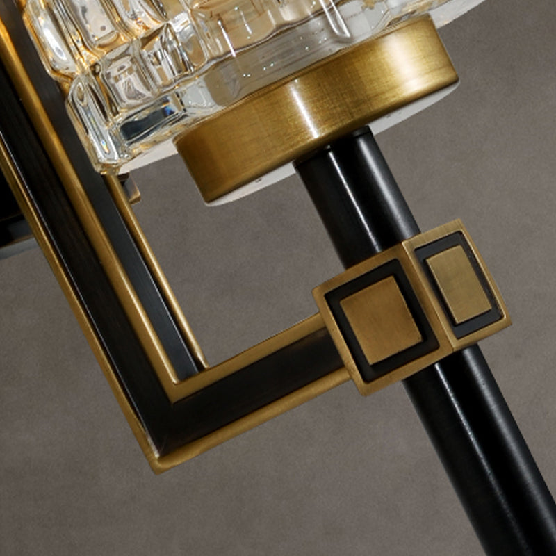 Modern Style Cylinder Shape Wall Light Crystal 1 Light Sconces for Living Room