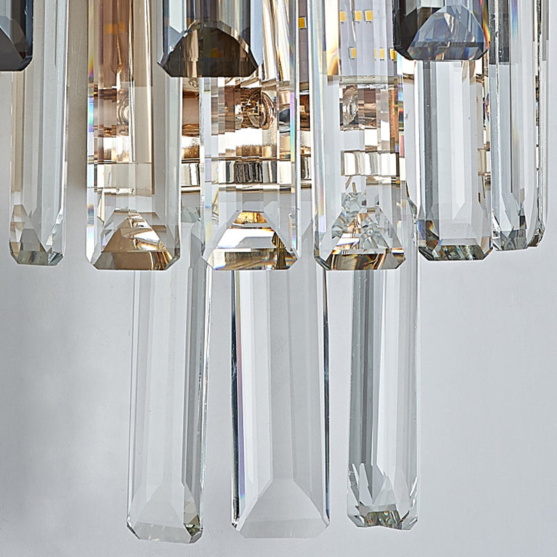 Modern Style 3 Tiers Wall Light Crystal 3 Lights Sconces for Bedroom