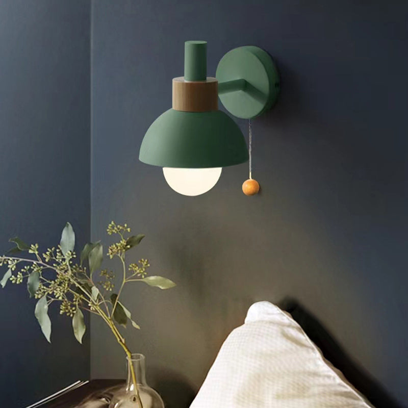 Metal Dome Shape Wall Sconce Modern Style 1 Light Wall Light Fixture