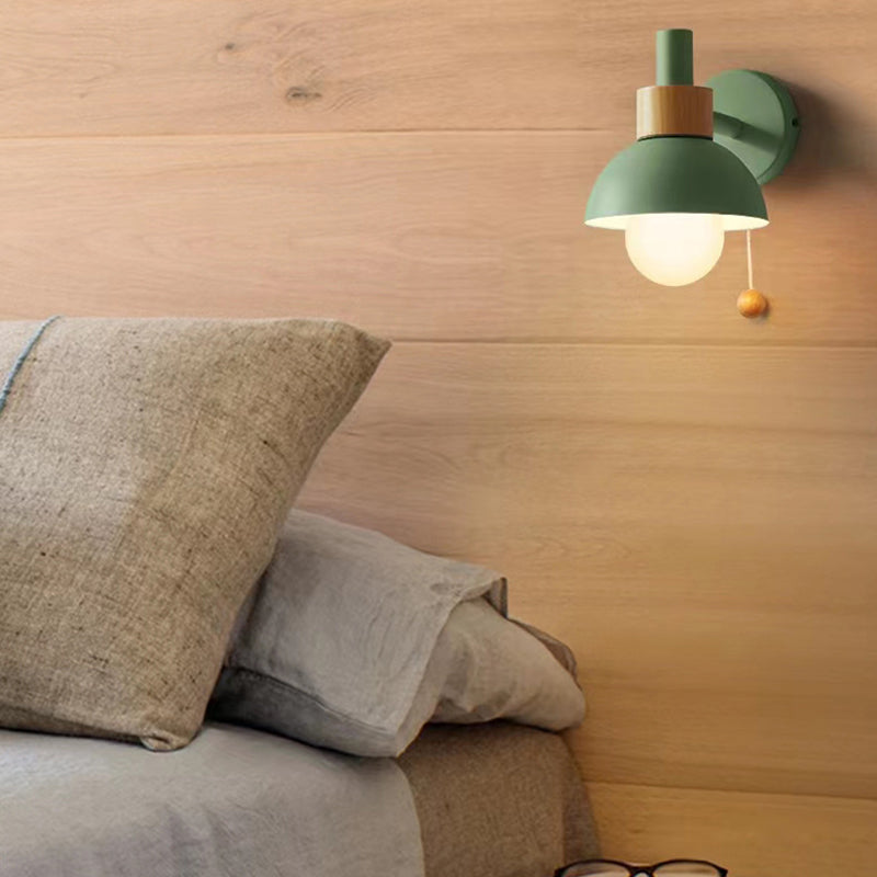 Metal Dome Shape Wall Sconce Modern Style 1 Light Wall Light Fixture