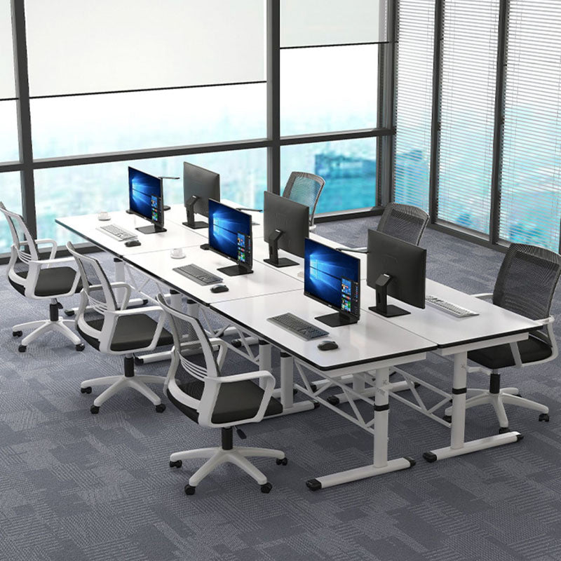 Rectangle Adjustable Office Table Modern Wooden Writing Desk