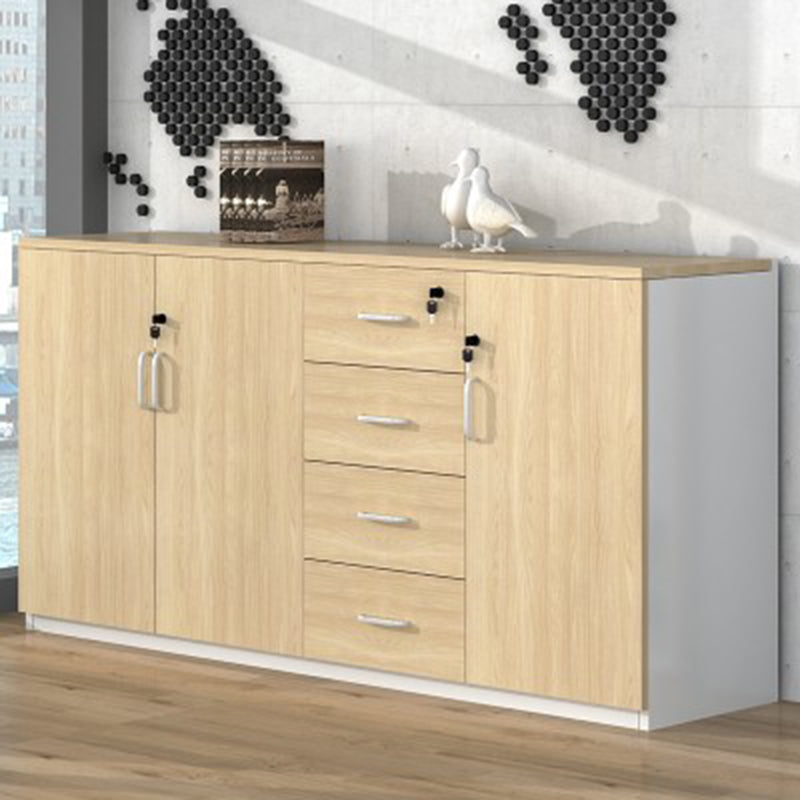 Wood Filing Cabinet Contemporary Cabinet with Storage for Home or Office