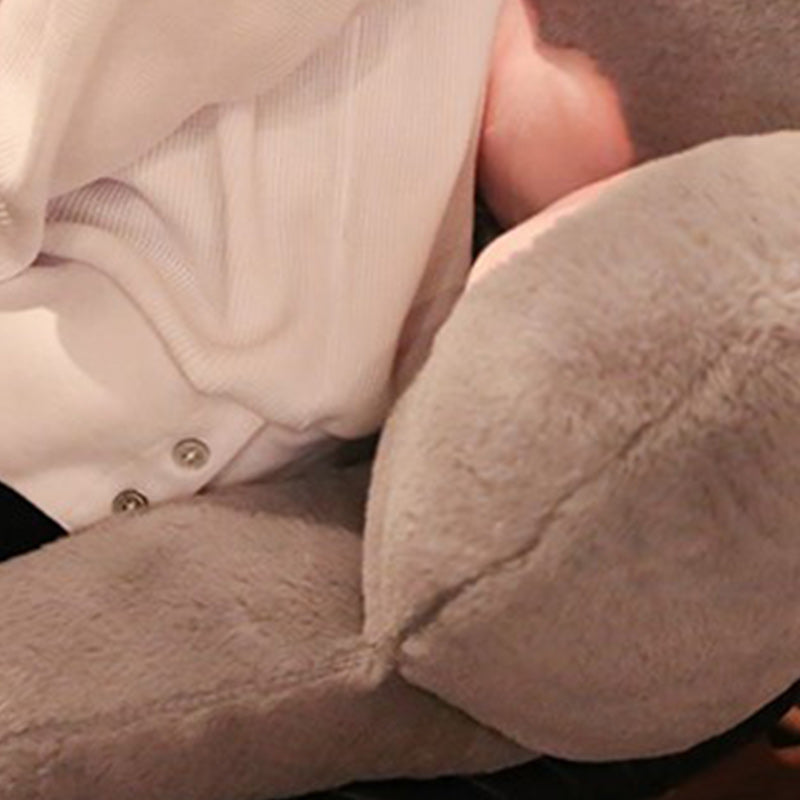 Contemporary Pouf Ottoman Velvet Upholstered Tear Resistant Cat Paw Shape Ottoman