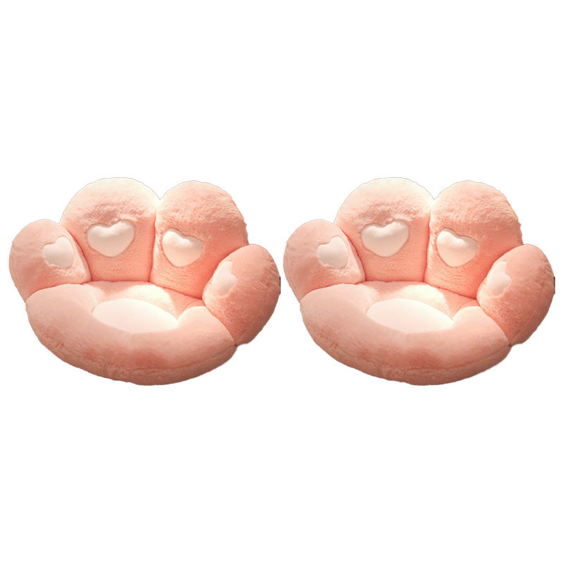 Contemporary Pouf Ottoman Velvet Upholstered Tear Resistant Cat Paw Shape Ottoman