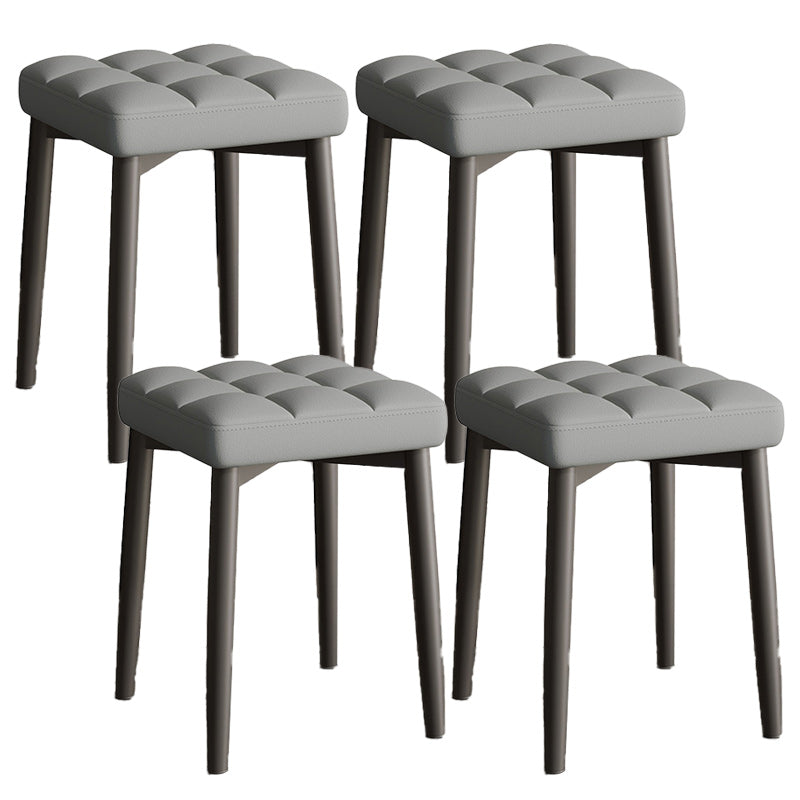 White Modern Standard Leather Solid Color Water Resistant Indoor Standard