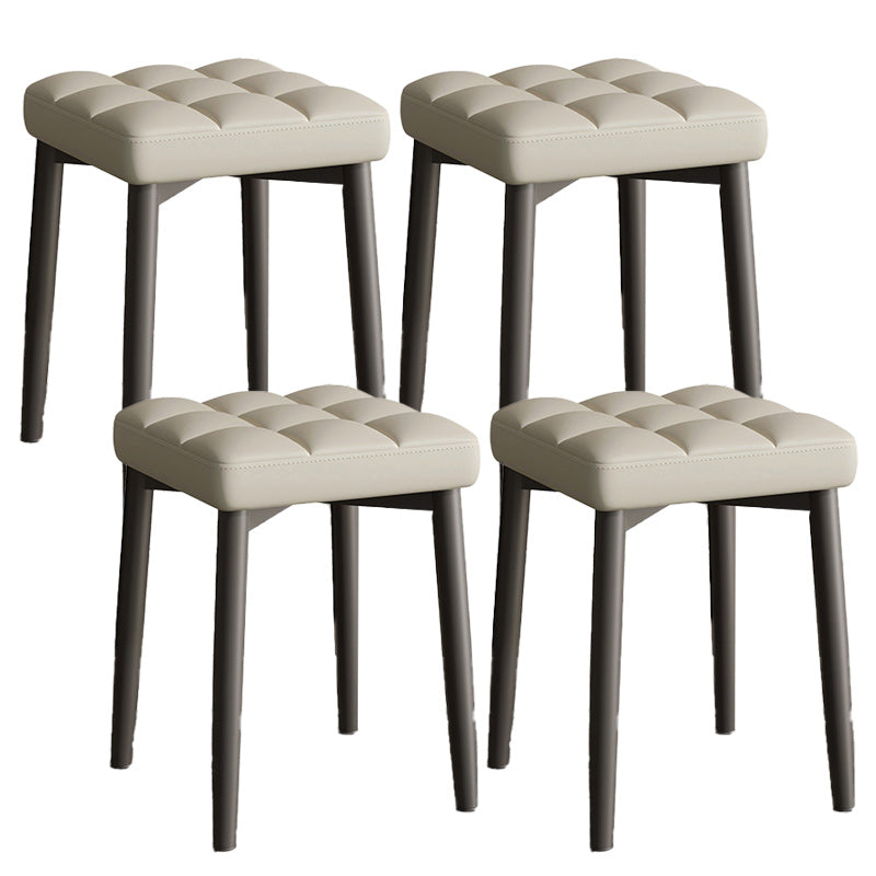 White Modern Standard Leather Solid Color Water Resistant Indoor Standard