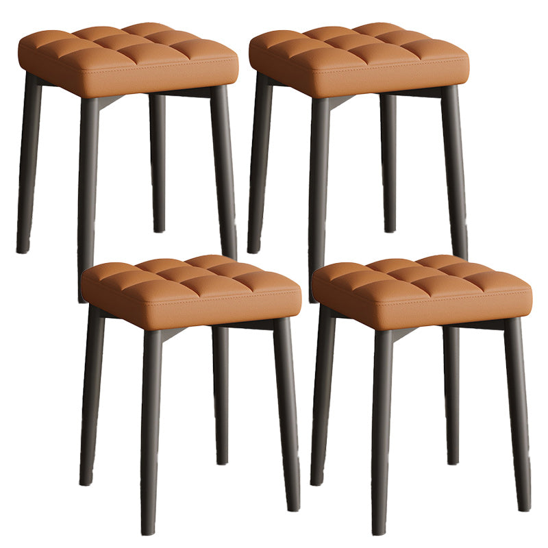 White Modern Standard Leather Solid Color Water Resistant Indoor Standard