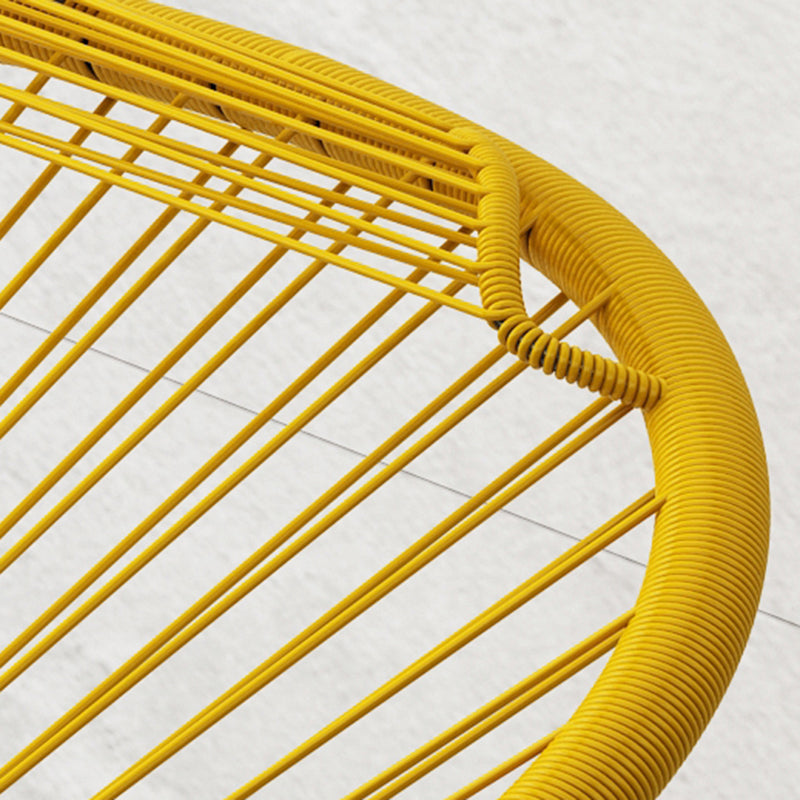 Creative Indoor Rocking Chair Woven Rope Rocker Chair with Dark legs