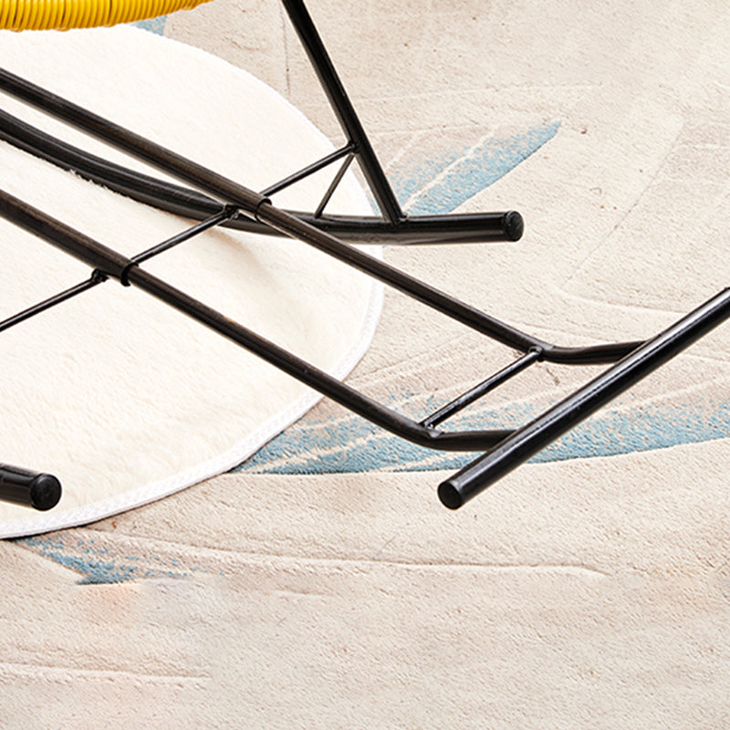 Creative Indoor Rocking Chair Woven Rope Rocker Chair with Dark legs