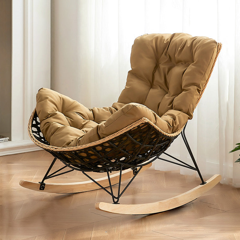 Modern Rocking Chair Stain Resistant Textured Rocker Chair for Living Room