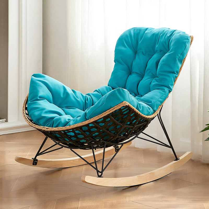 Modern Rocking Chair Stain Resistant Textured Rocker Chair for Living Room