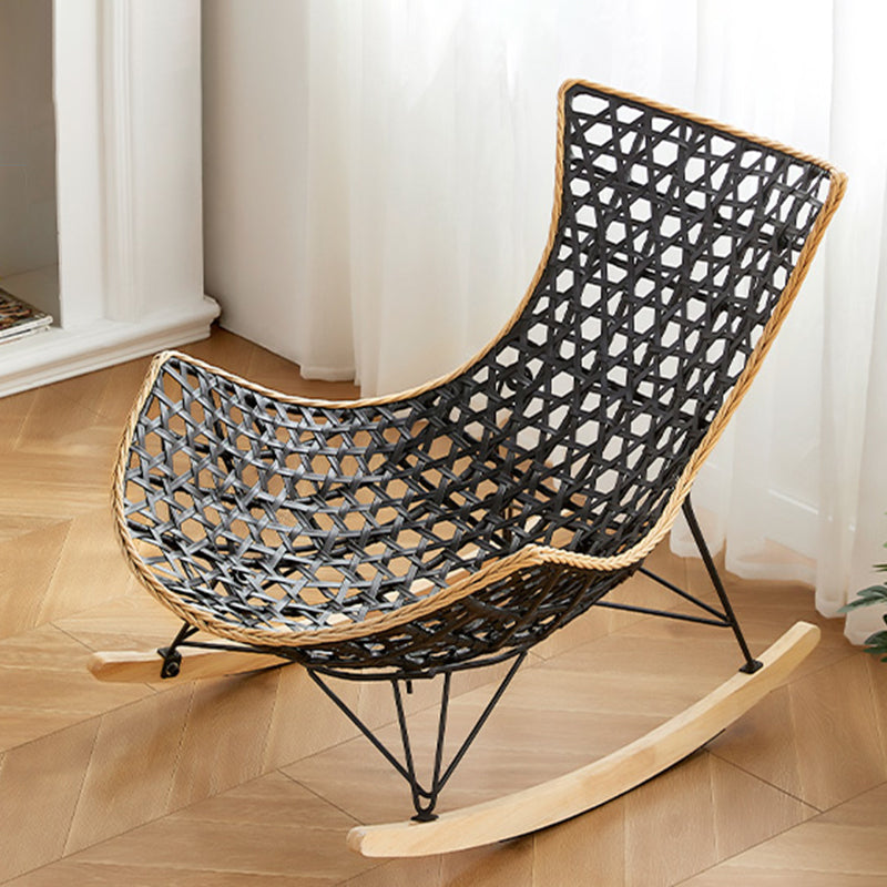 Modern Rocking Chair Stain Resistant Textured Rocker Chair for Living Room