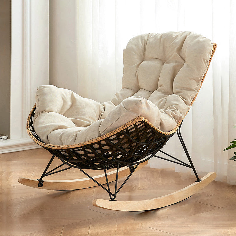 Modern Rocking Chair Stain Resistant Textured Rocker Chair for Living Room