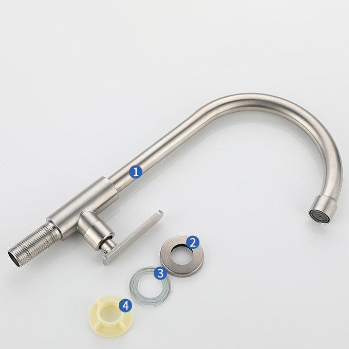 Contemporary Single Handle Kitchen Faucet Pull down 1-Hold Bar Faucet