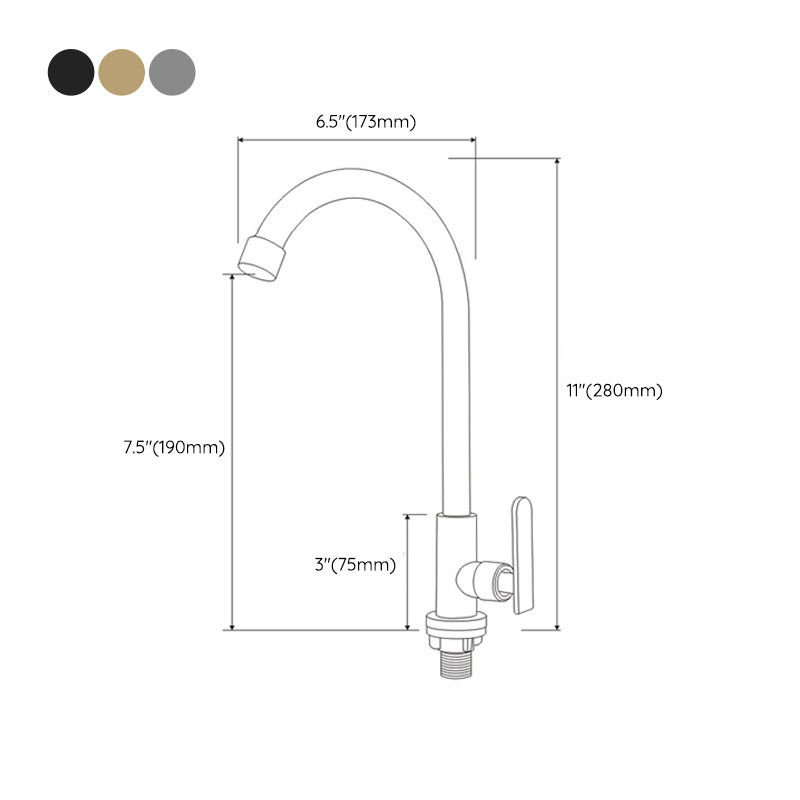 Contemporary Single Handle Kitchen Faucet Pull down 1-Hold Bar Faucet