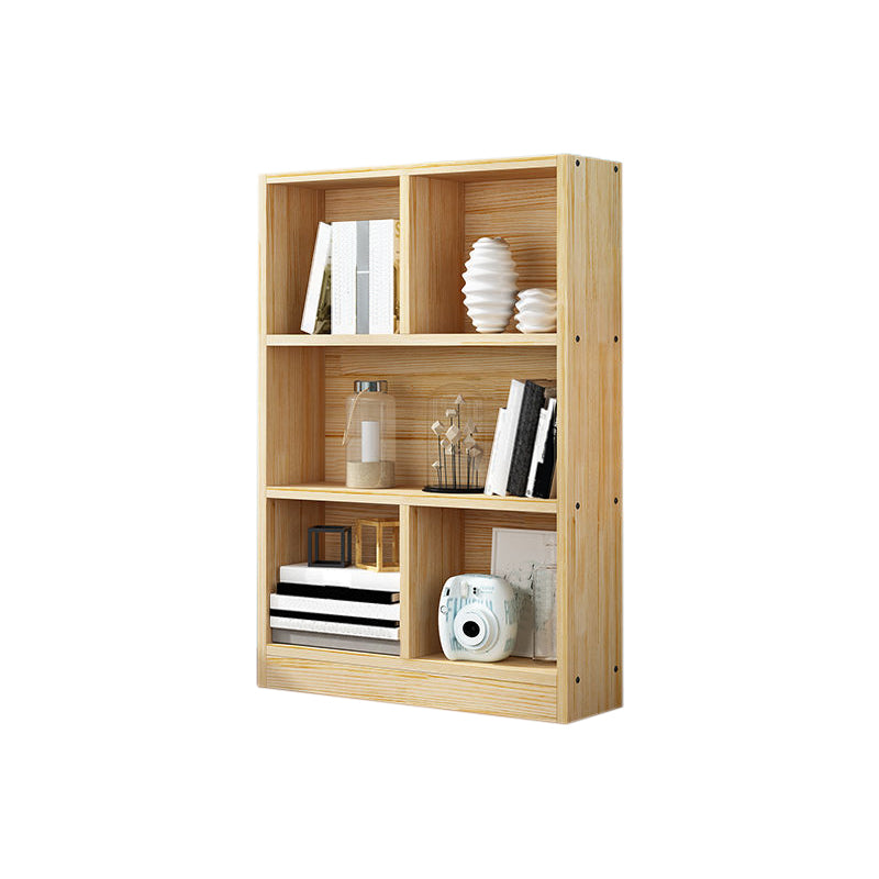 Contemporary Wood Bookcase Standard Bookshelf for Home Office 9.4" Wide