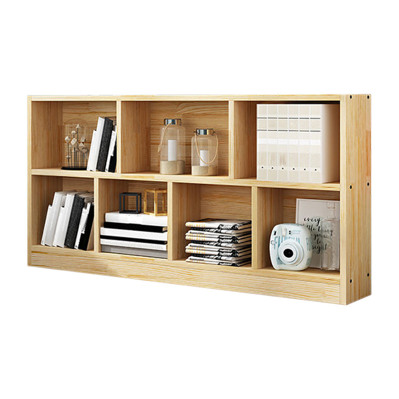 Contemporary Wood Bookcase Standard Bookshelf for Home Office 9.4" Wide