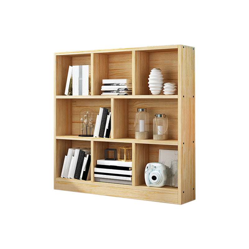 Contemporary Wood Bookcase Standard Bookshelf for Home Office 9.4" Wide