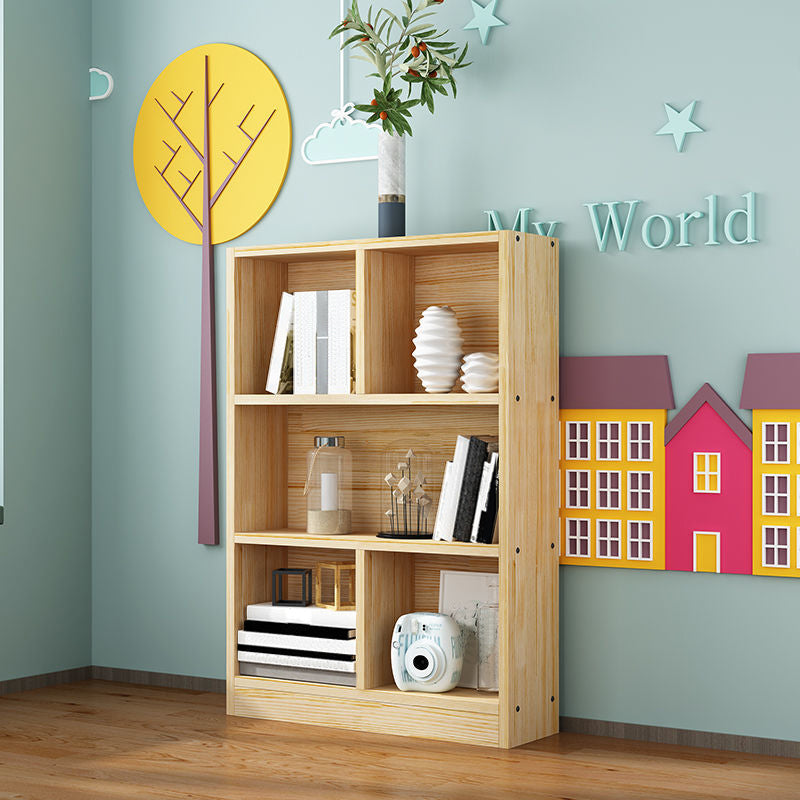 Contemporary Wood Bookcase Standard Bookshelf for Home Office 9.4" Wide