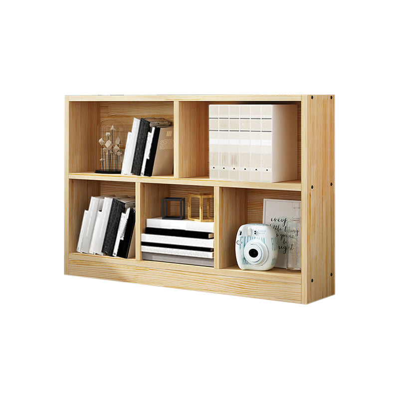 Contemporary Wood Bookcase Standard Bookshelf for Home Office 9.4" Wide