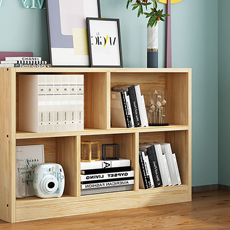 Contemporary Wood Bookcase Standard Bookshelf for Home Office 9.4" Wide