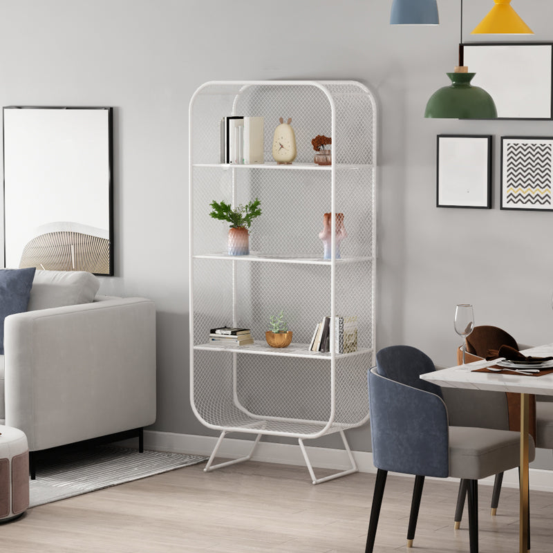 Glam Metal Bookshelf Standard Book Shelf for Home Office 11.8" Wide