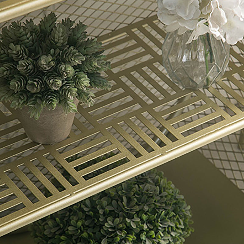 Glam Metal Bookshelf Standard Book Shelf for Home Office 11.8" Wide