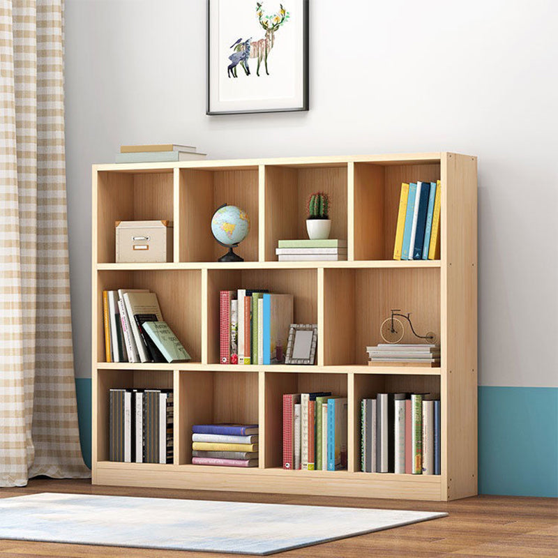 Contemporary Wooden Bookshelf Geometric Shelf Bookcase for Home Office