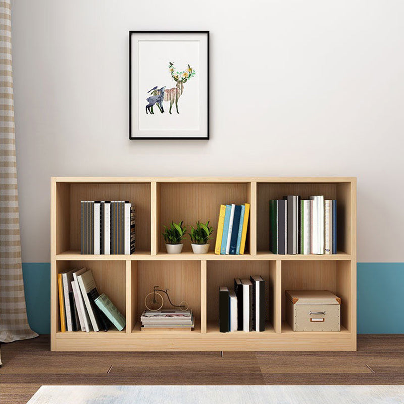 Contemporary Wooden Bookshelf Geometric Shelf Bookcase for Home Office