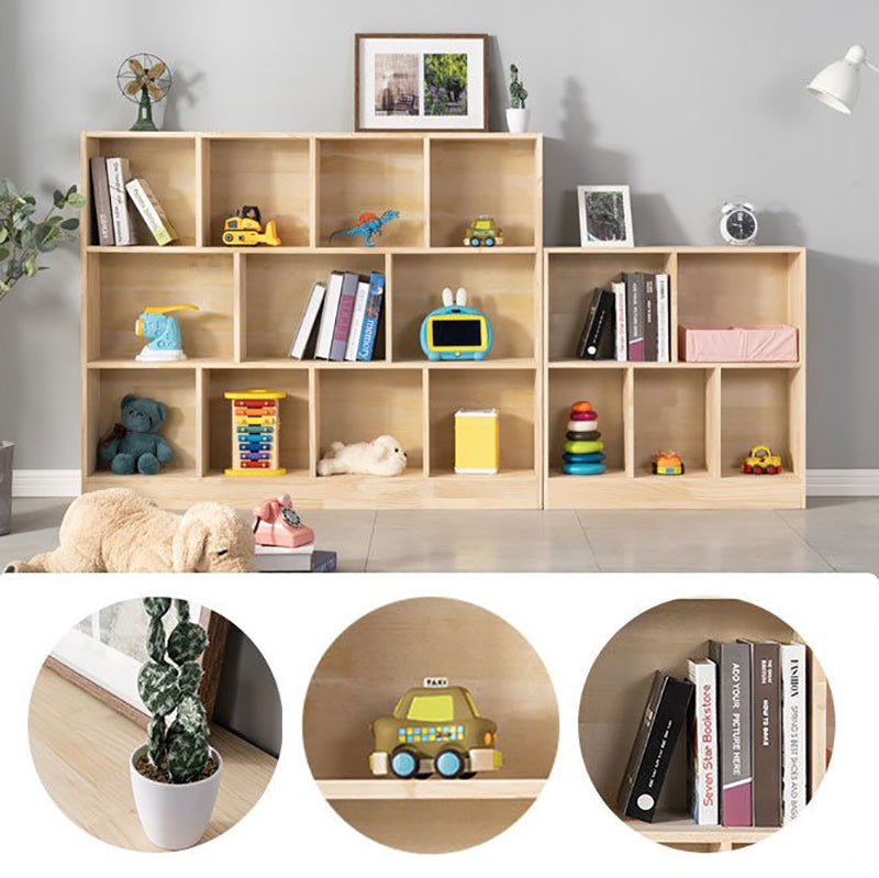 Contemporary Wooden Bookshelf Geometric Shelf Bookcase for Home Office