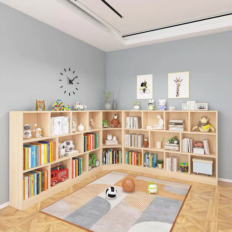 Contemporary Wooden Bookshelf Geometric Shelf Bookcase for Home Office