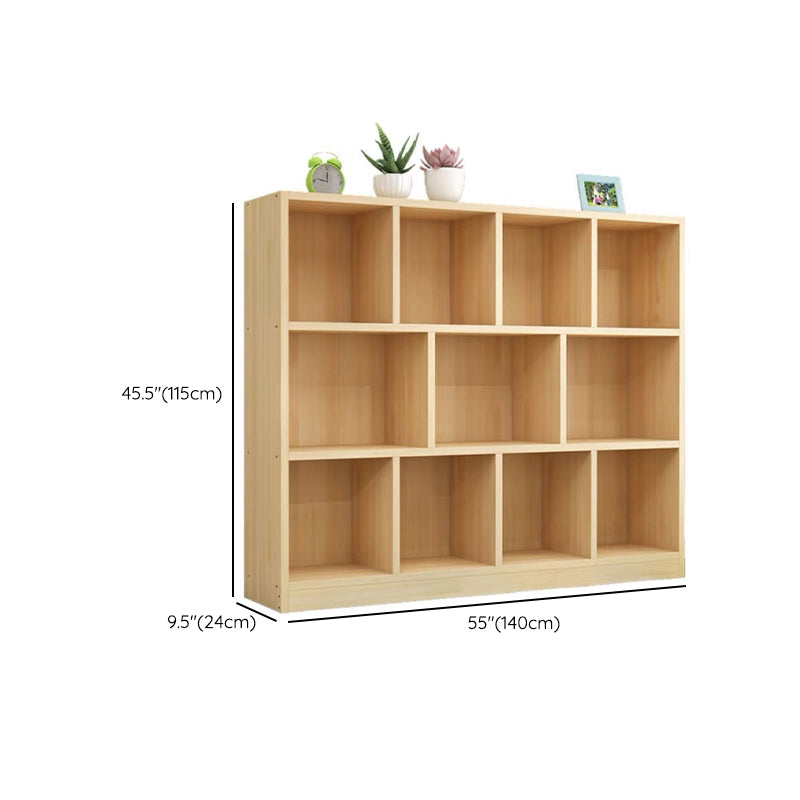 Contemporary Wooden Bookshelf Geometric Shelf Bookcase for Home Office