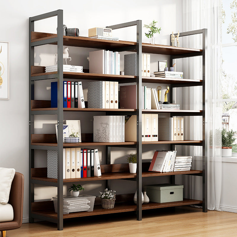 Metal Etagere Shelf Bookcase Vertical Open Book Shelf for Home