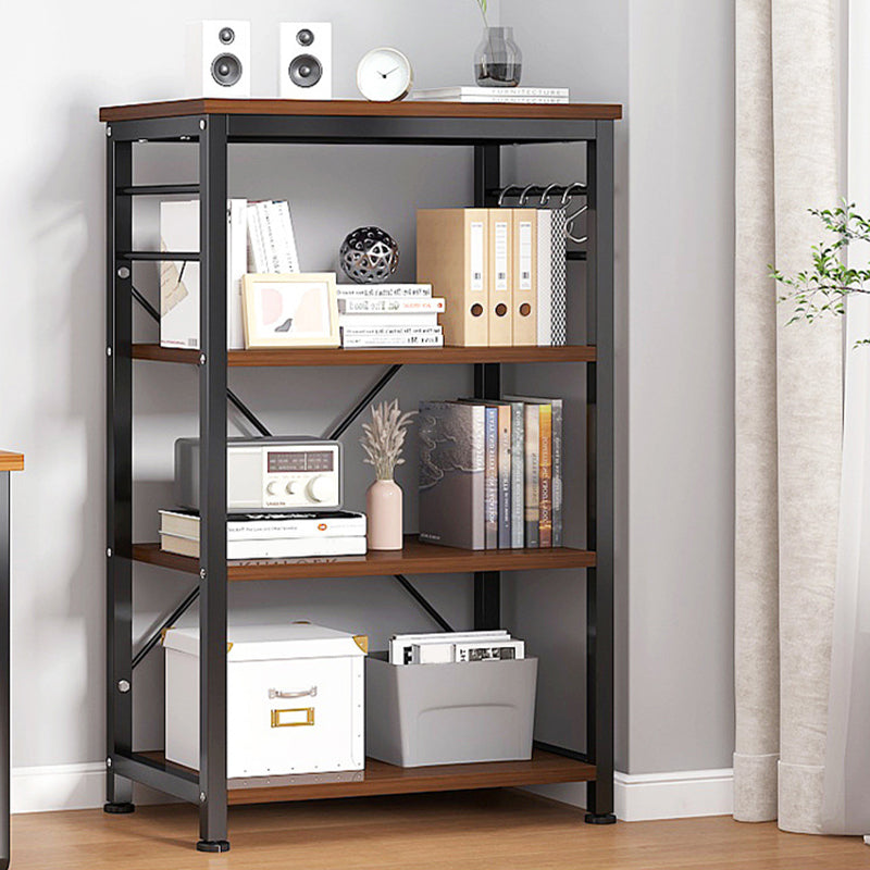 Metal Etagere Shelf Bookcase Vertical Open Book Shelf for Home