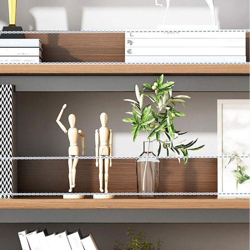 Metal Etagere Shelf Bookcase Vertical Open Book Shelf for Home