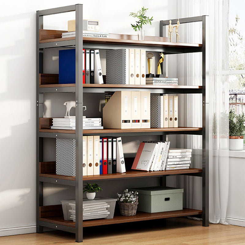 Metal Etagere Shelf Bookcase Vertical Open Book Shelf for Home