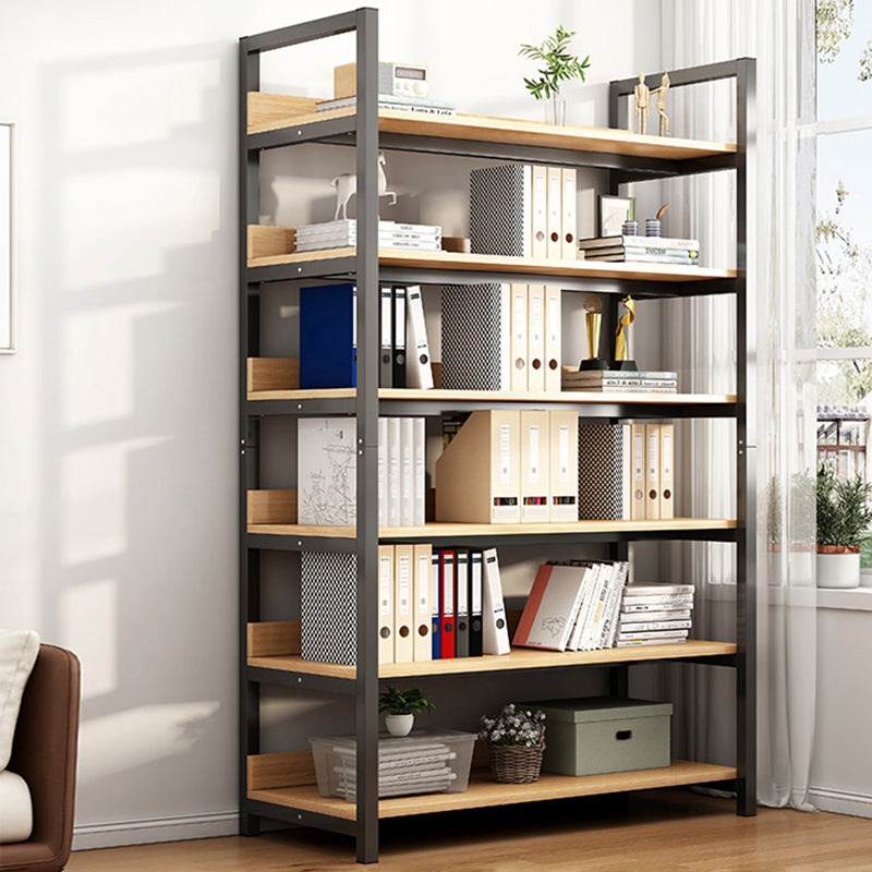 Metal Etagere Shelf Bookcase Vertical Open Book Shelf for Home
