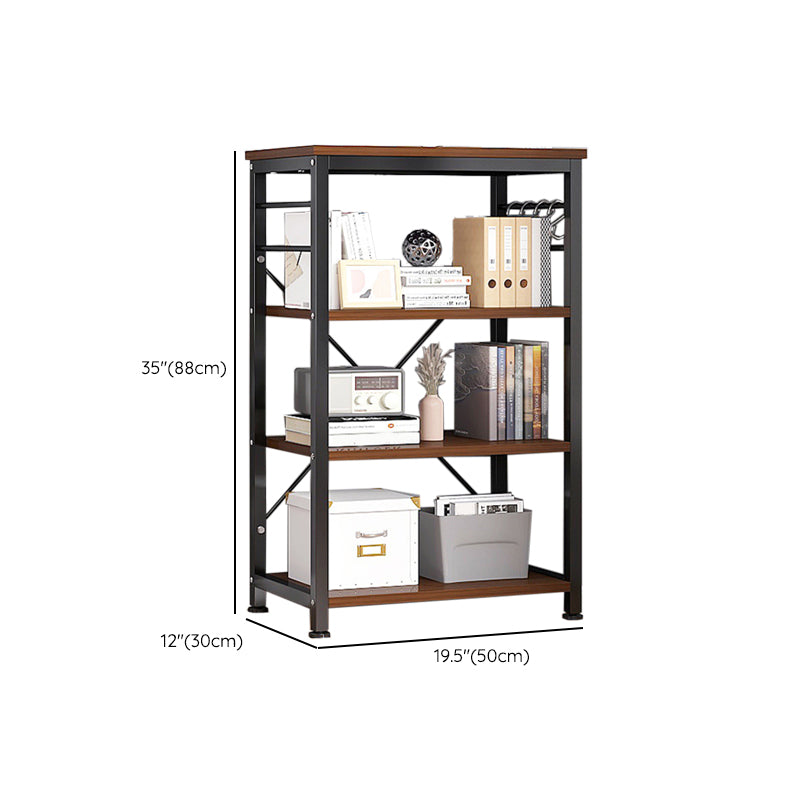 Metal Etagere Shelf Bookcase Vertical Open Book Shelf for Home