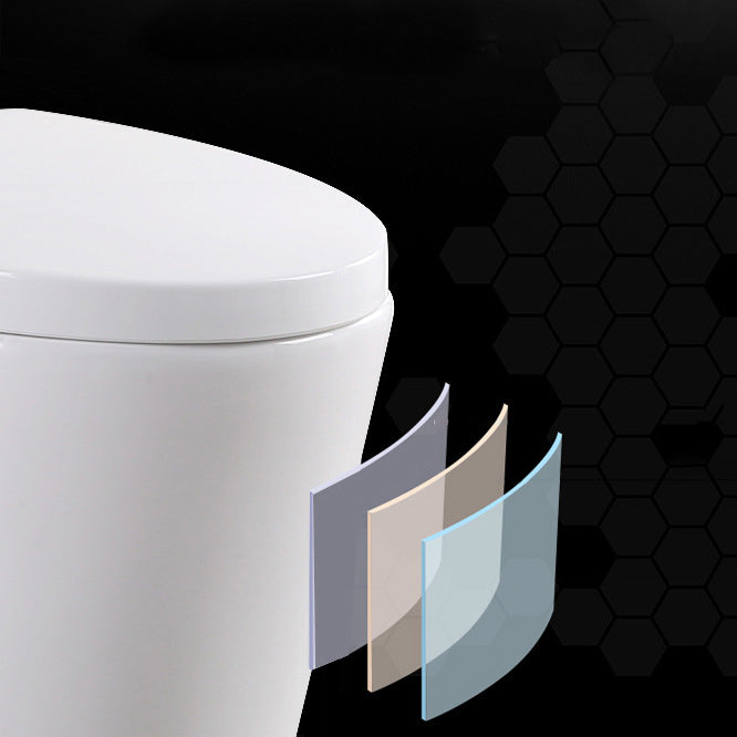 Contemporary Elongated Toilet Bowl Gravity Flush Toilet with Seat for Bathroom