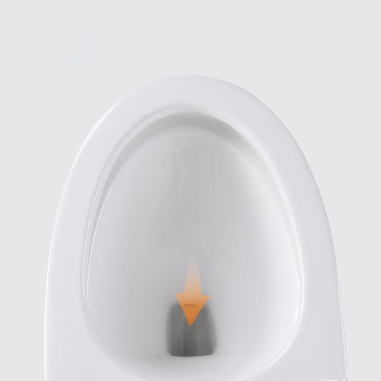 Contemporary Elongated Toilet Bowl Gravity Flush Toilet with Seat for Bathroom