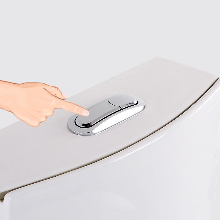 Contemporary Elongated Toilet Bowl Gravity Flush Toilet with Seat for Bathroom