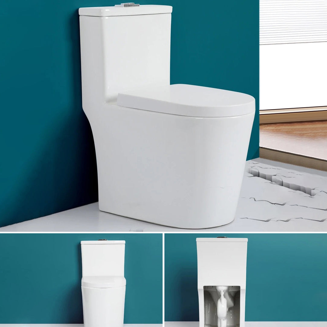 Modern All-In-One Toilet Bowl Floor Mounted Siphon Jet ABS Urine Toilet