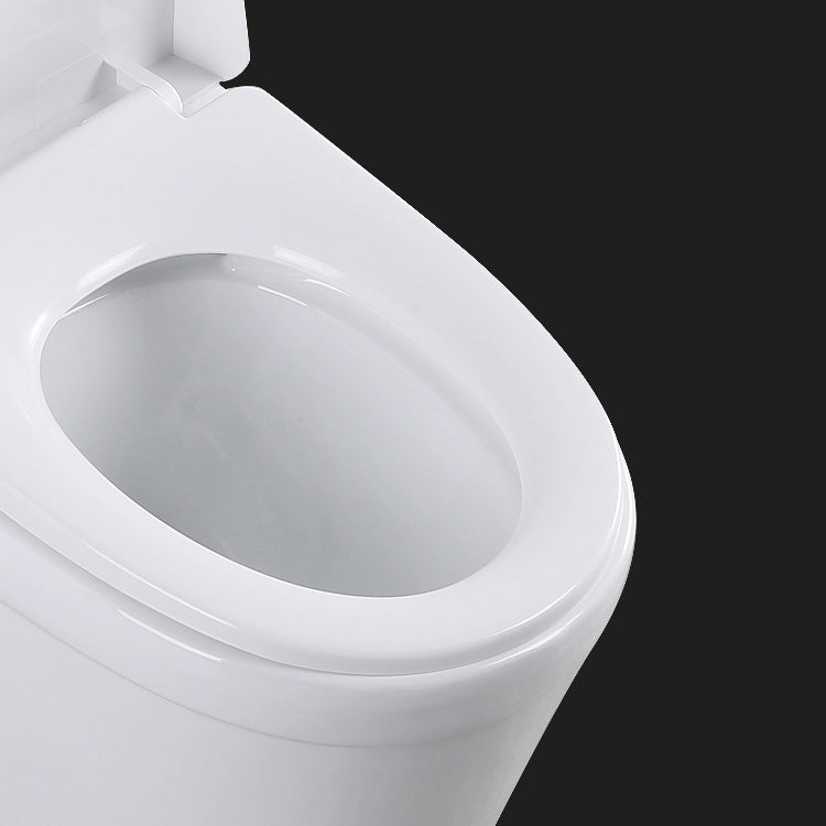 White Modern Flush Toilet Ceramic Elong One-Piece Toilet with Slow Close Seat