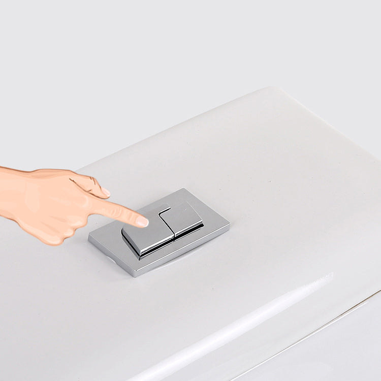 White Modern Flush Toilet Ceramic Elong One-Piece Toilet with Slow Close Seat