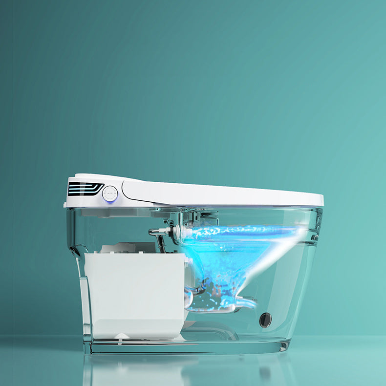 Modern Flush Toilet Concealed Tank One-Piece Toilet with Slow Close Seat